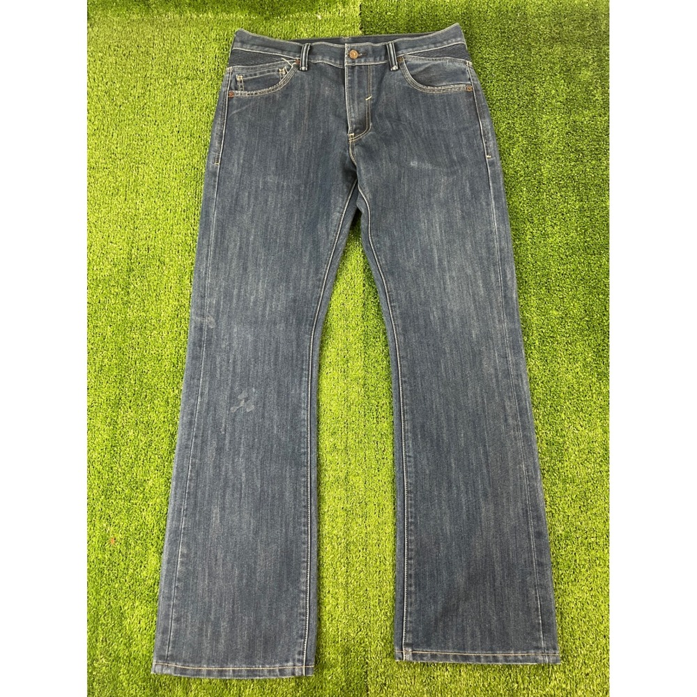 Levis 527 Slim Bootcut Jeans Mens 33x34 Dark Wash Flap Pocket Denim Blue